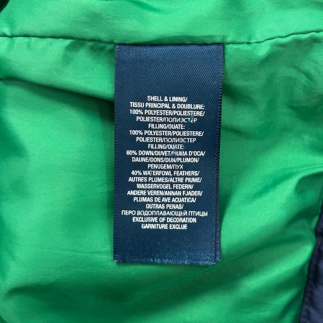폴로 네이비 그린포니 다운 패딩(14-16) 상품이미지3