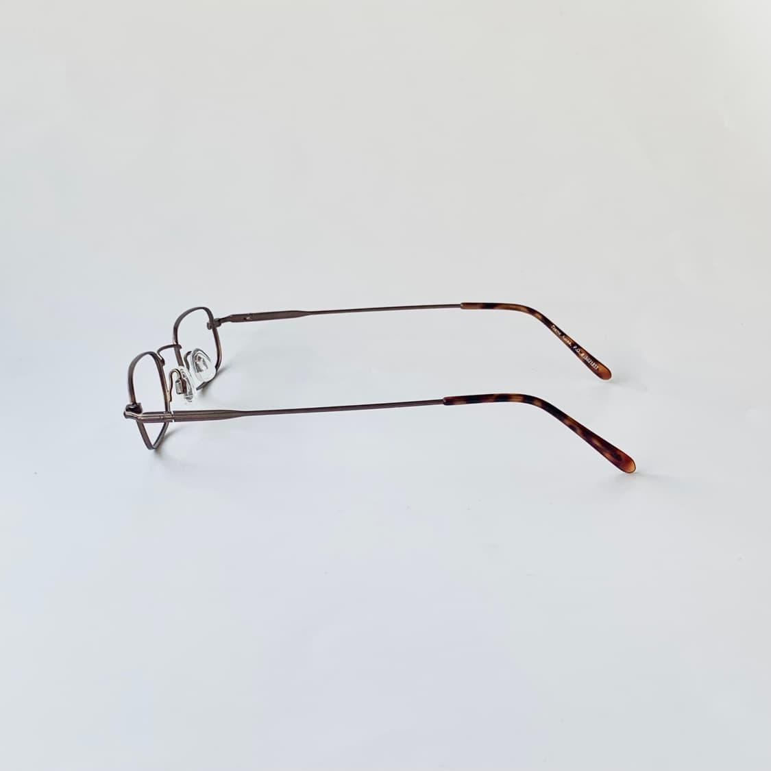 2450 데드스탁 슬림 소형 남녀공용 사각 건메탈 호피 미니멀 프레임 빈 상품이미지5