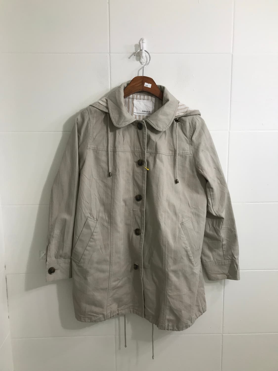 브라운 모카무스 모리걸 하구미 야상 코트 코디세트 상품이미지4