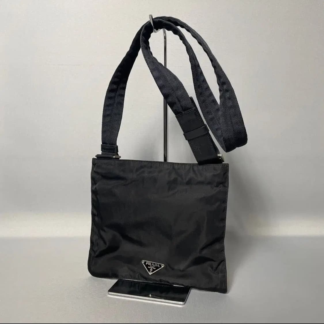 상태최상 프라다 나일론 플랫 미니 크로스백 숄더백 블랙 상품이미지1