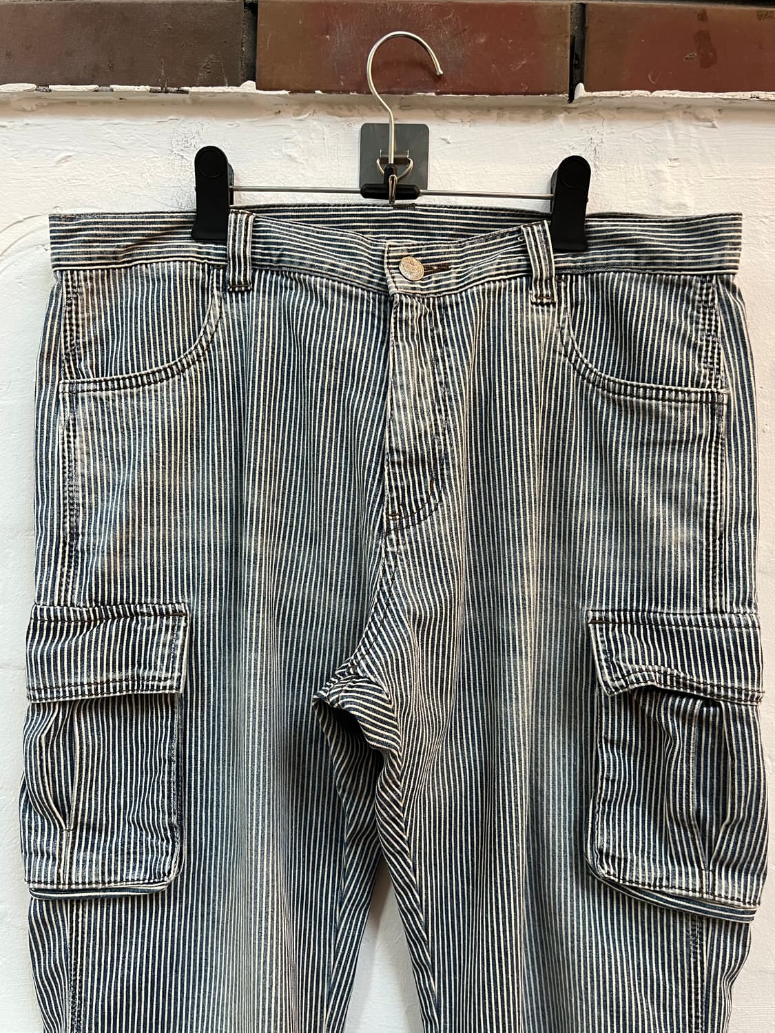 Global Work 스트라이프 데님 카고 진 L 상품이미지2