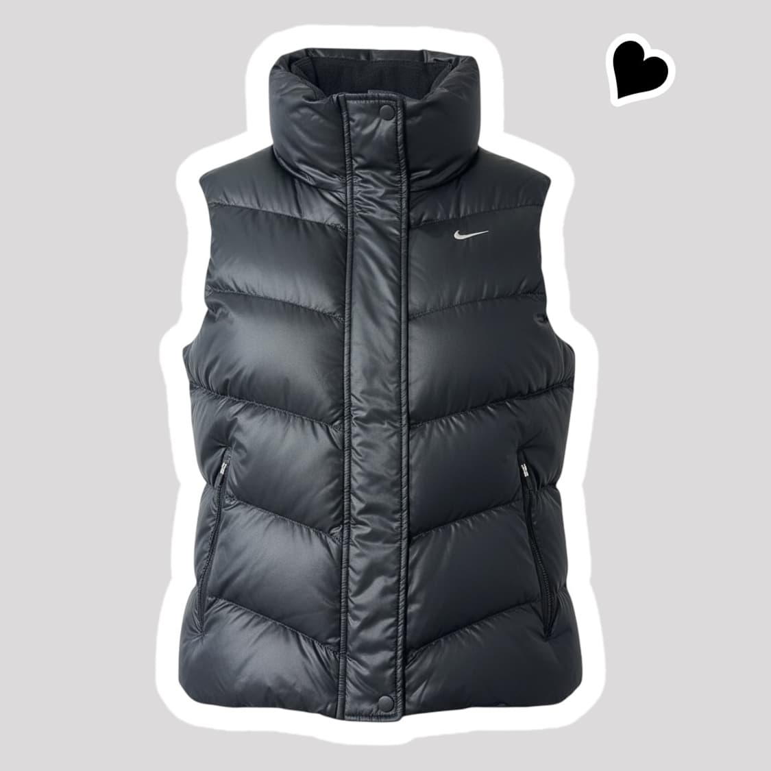 여성 나이키 블랙 오리털 조끼패딩 상품이미지1