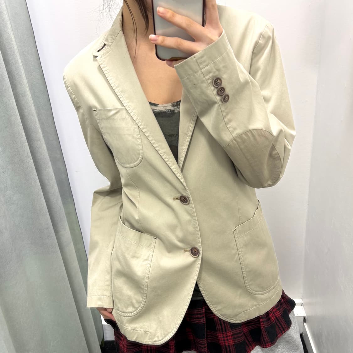 시리즈 에피그램 베이지 암패치 코튼자켓 상품이미지2