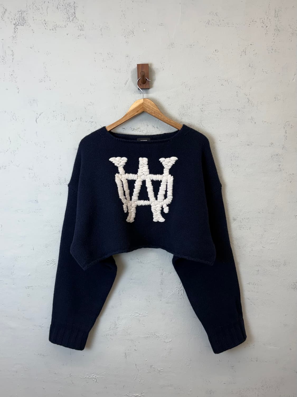 WE11DONE 웰던 캐시미어 크롭 니트 상품이미지1