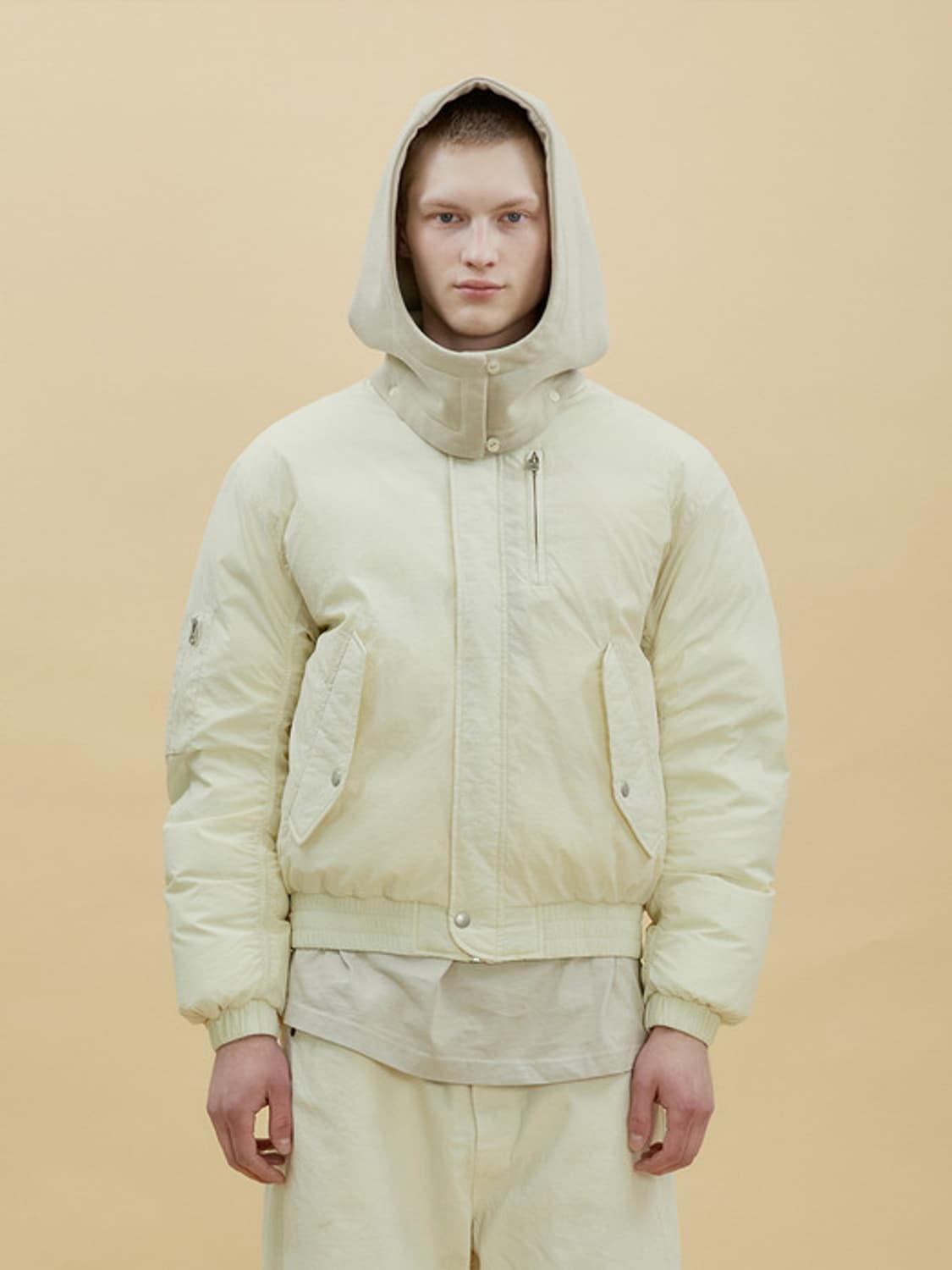 13MONTH 후드 패딩 아이보리 상품이미지1