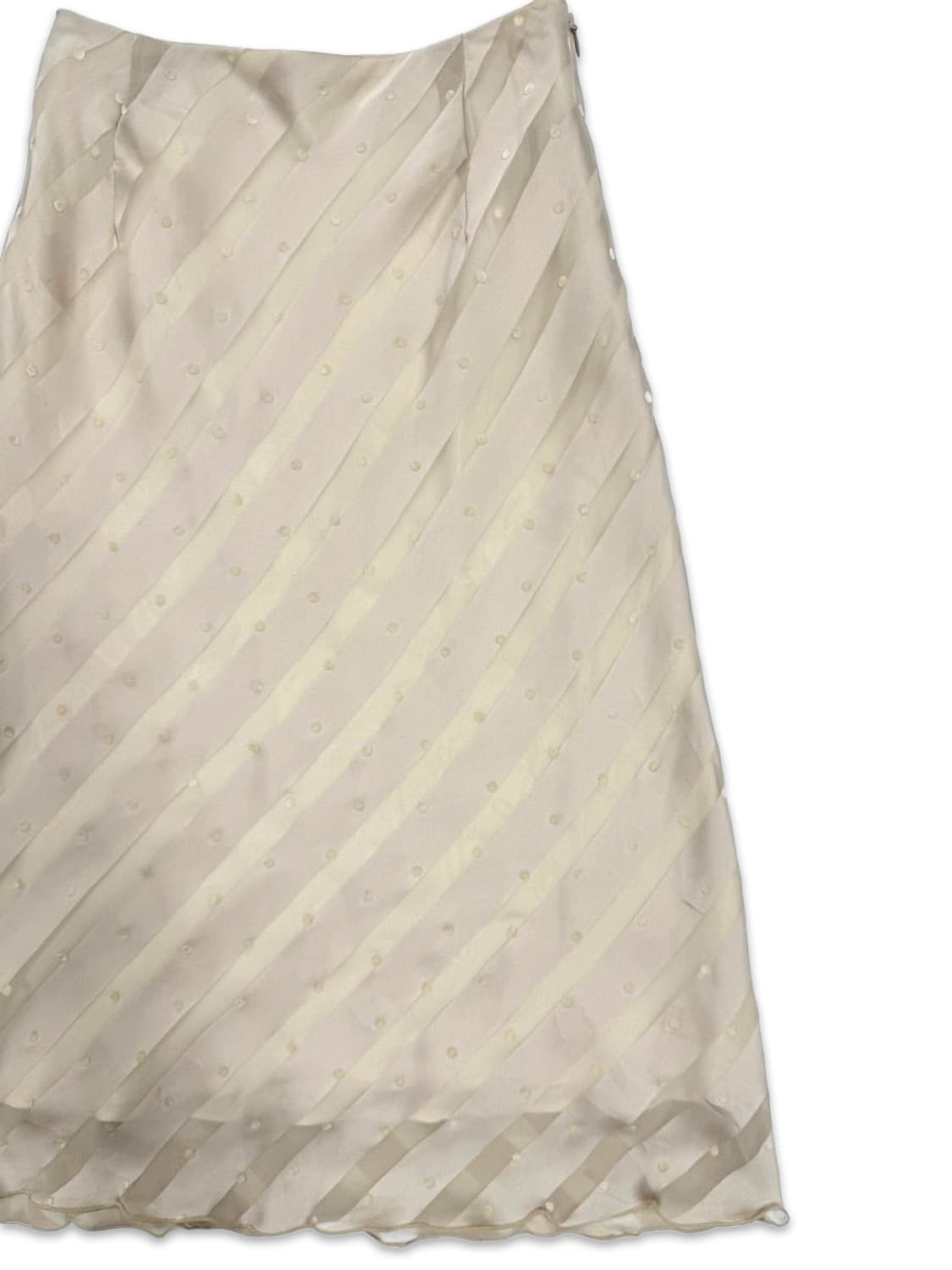 빈티지 아이보리 레이스 도트 롱 스커트 상품이미지2