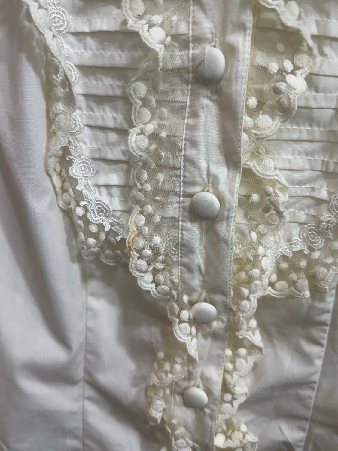 BODY LINE 코르셋 포인트 도트 카라 쉬폰 블라우스 코디🍩 상품이미지9