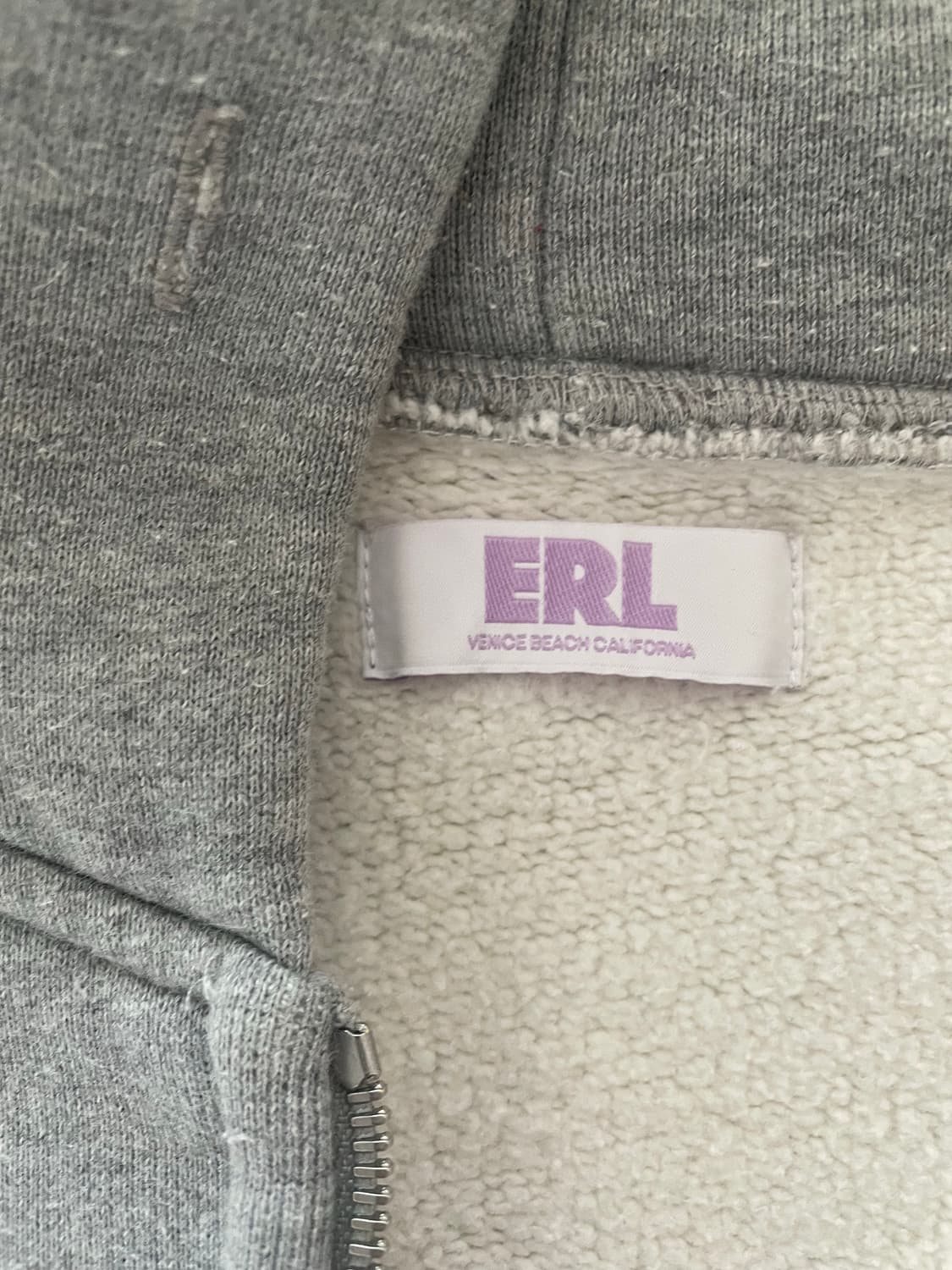 [XL] ERL 그레이 크롭 후드집업 상품이미지4