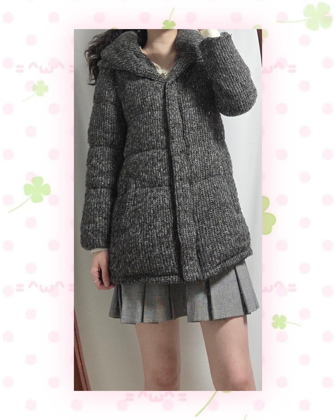 오레오 니트 다운 패딩 상품이미지2