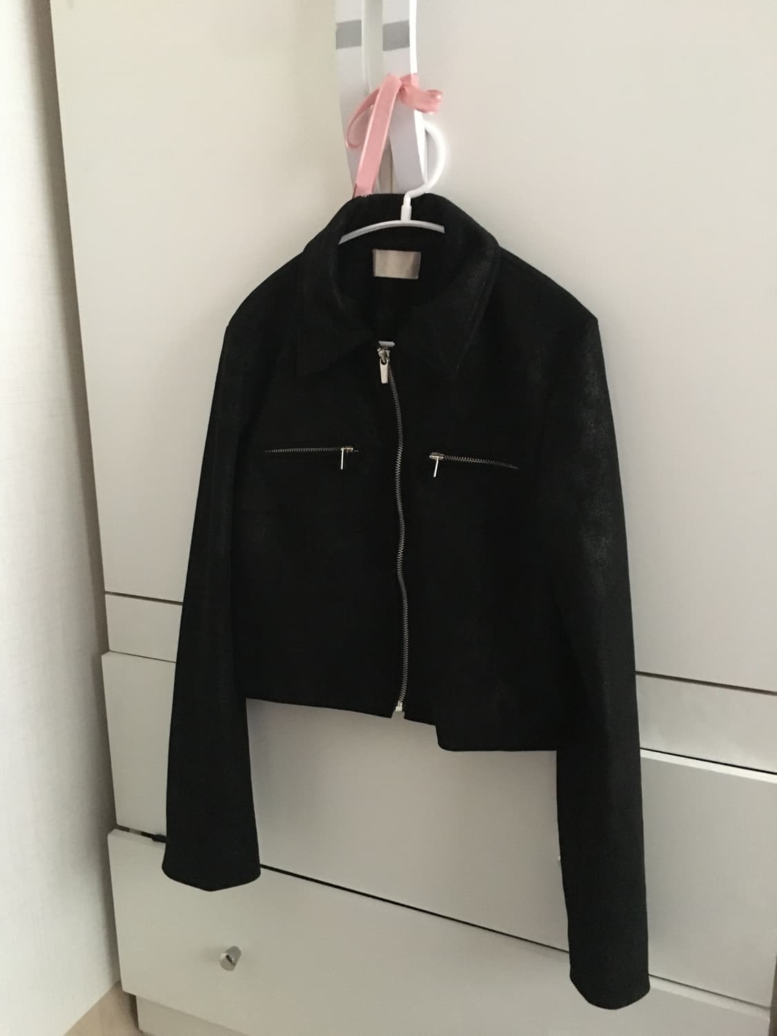 스웨이드 레더 숏 자켓 상품이미지4