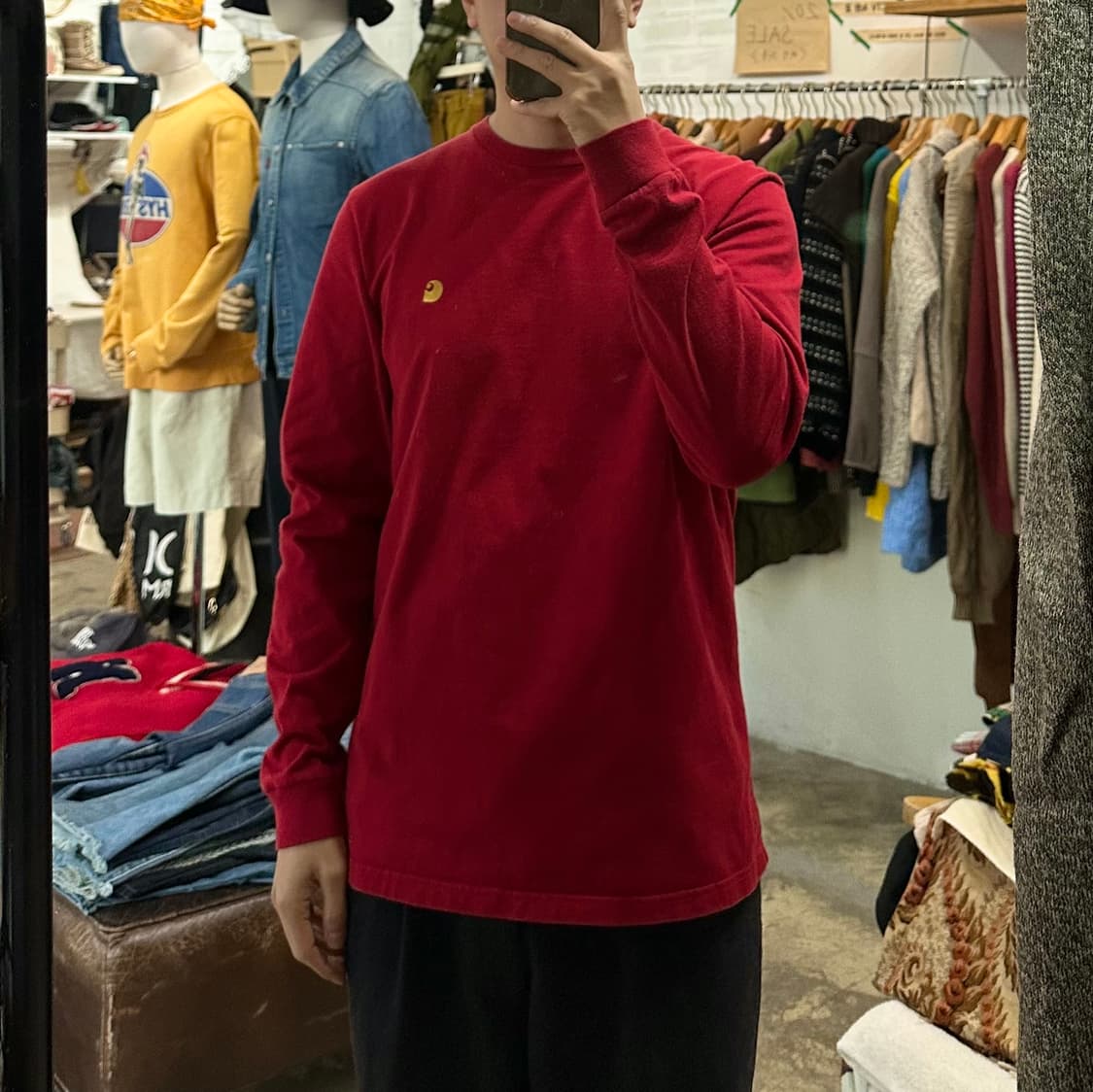 (착용컷) 칼하트 롱 슬리브 (남성용 100) 상품이미지3