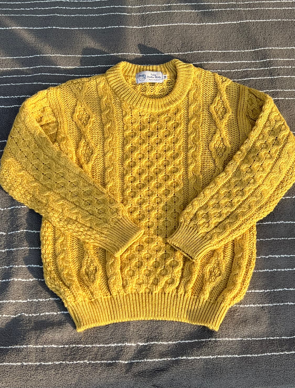 [유니섹스]  Kerry Woollen Mills 머스타드 아란 상품이미지2