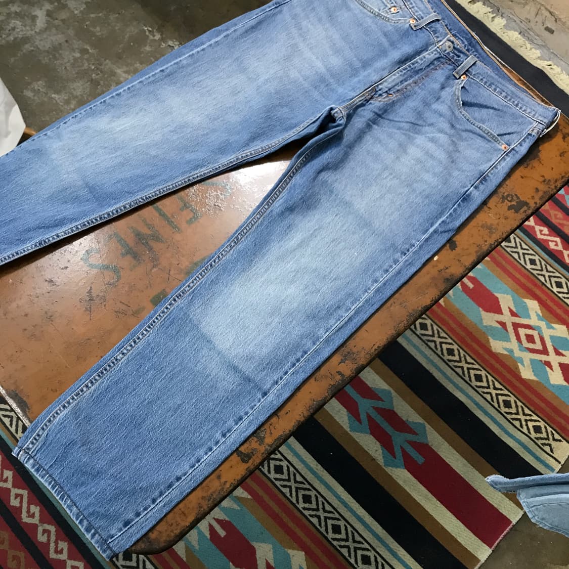 리바이스 505 중청 데님 팬츠 허리 36 사이즈 상품이미지4