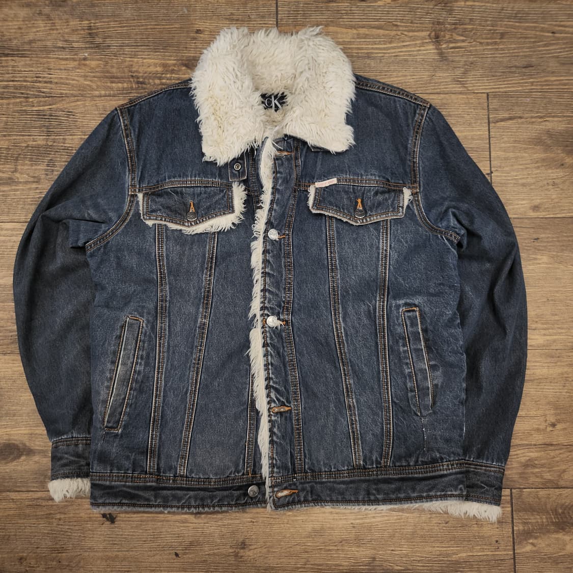 캘빈클라인 양털 트러커 청자켓 M 상품이미지2