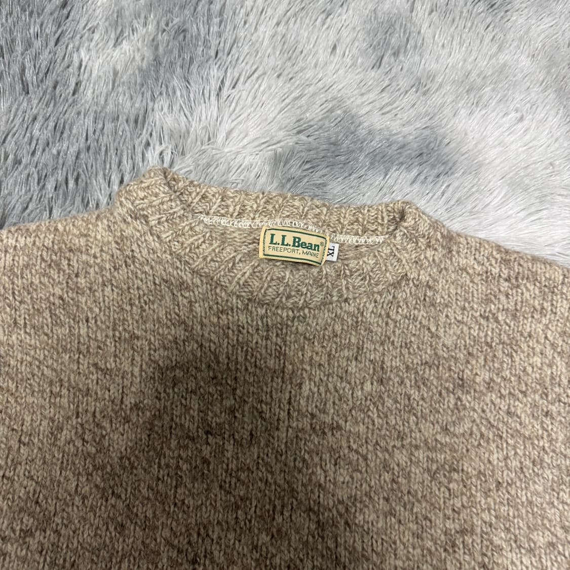 90s 엘엘빈 오트밀니트  실착 90정도 상품이미지2