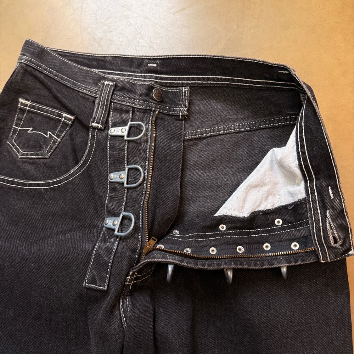 90S 파라수코 파이어후크 데님 팬츠 상품이미지7