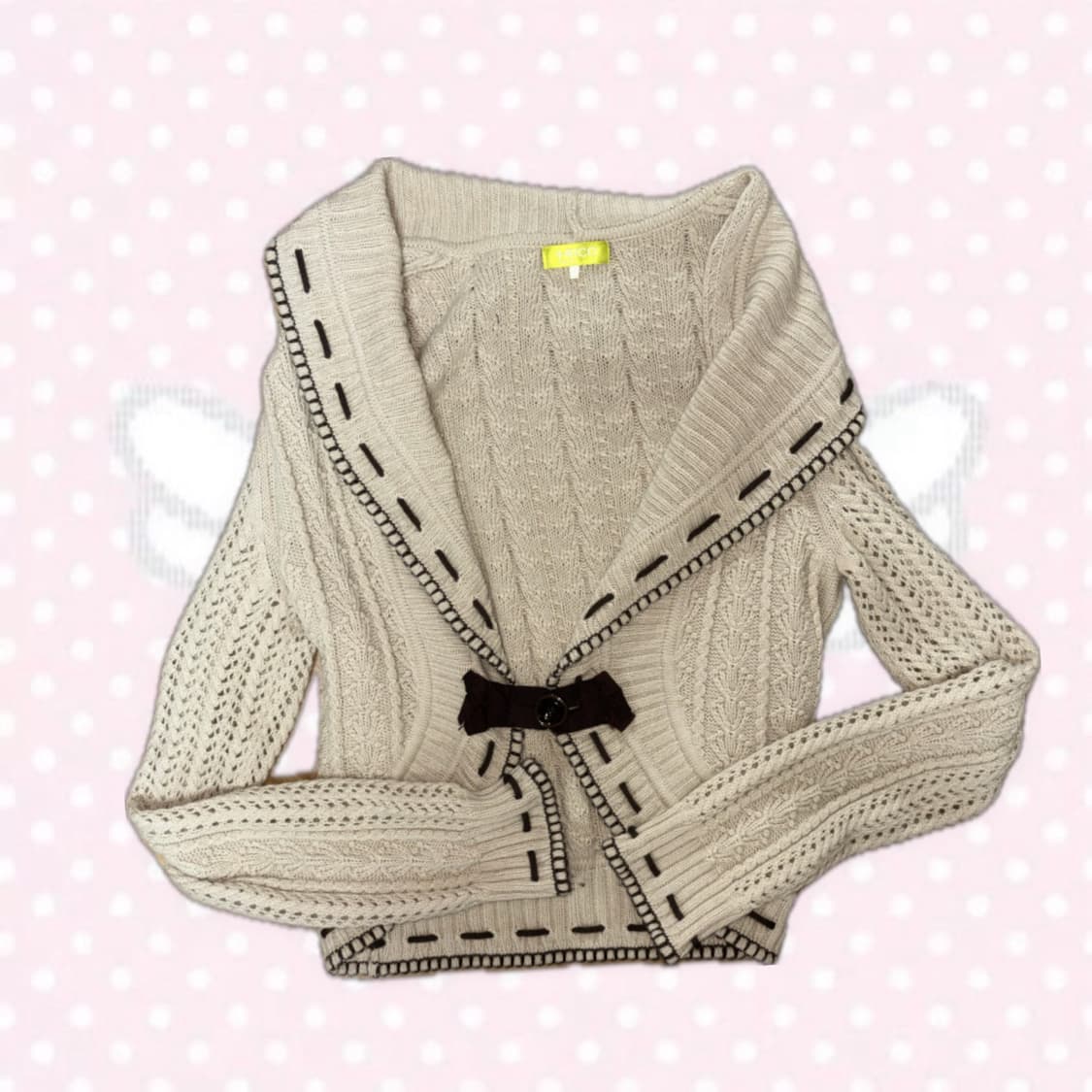 엑시즈팜깔 히메갸루 모리걸 프릴 단추 니트가디건 상품이미지1