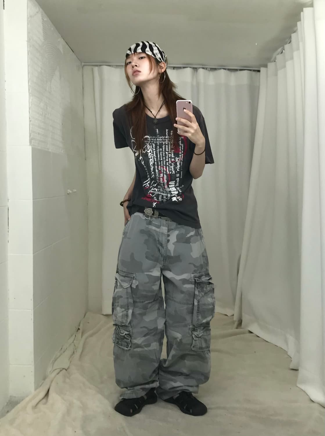 에어워크 펑크 프린팅 반팔 티셔츠 상품이미지2