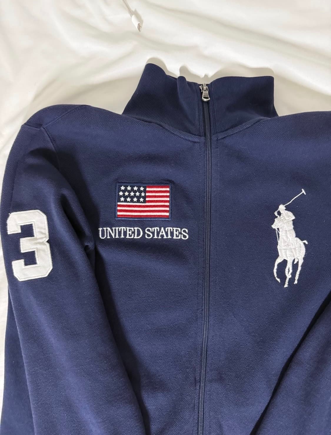 폴로 빅포니 성조기 집업 네이비 상품이미지1