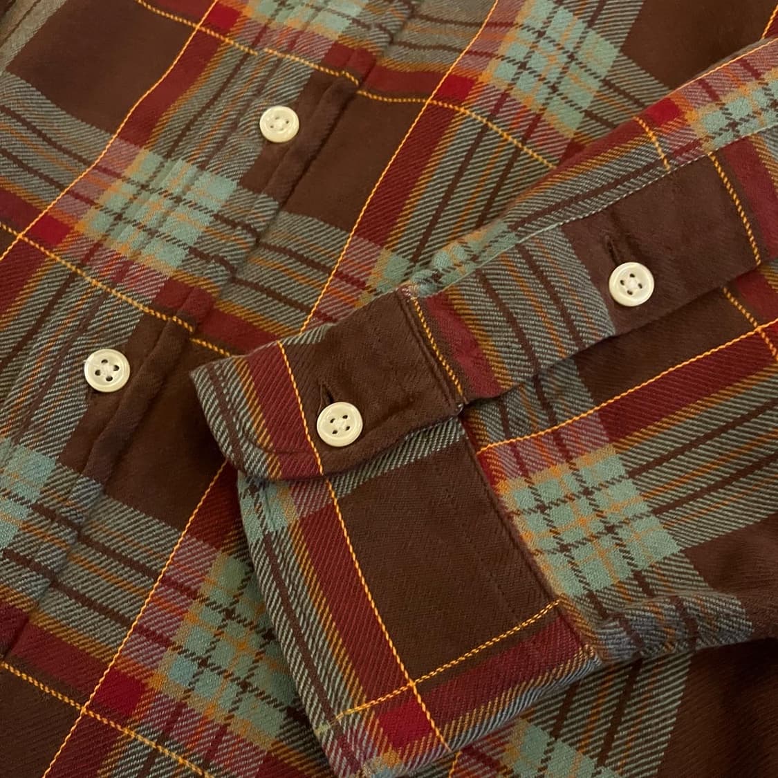 90‘s 폴로 랄프로렌 플레드 코튼 셔츠 M 상품이미지3