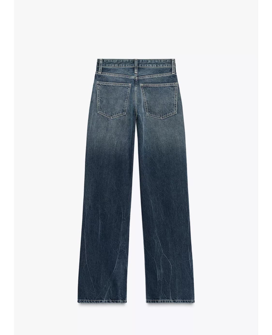 자라 로우라이즈 와이드레그 진 진청 데님 청바지 상품이미지4