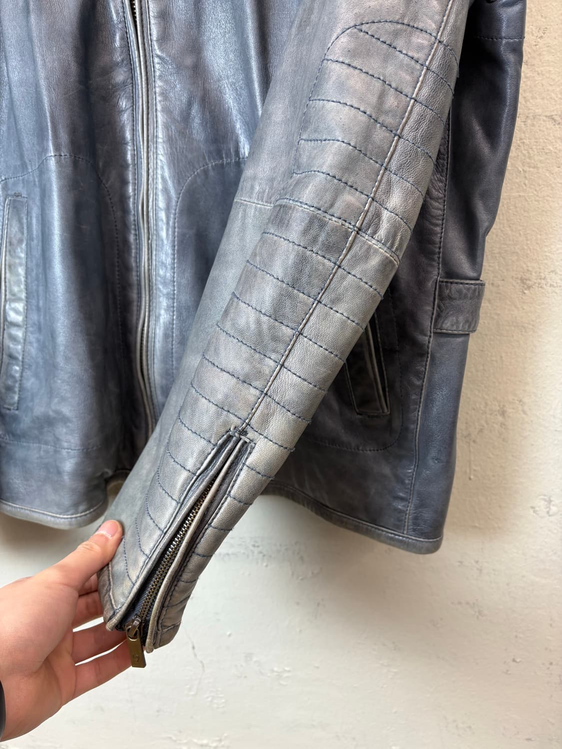 마시모두띠 빈티지 레더 자켓 상품이미지7