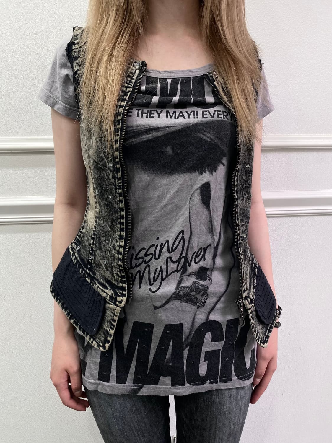 2000Girl Cubic Detail Short Vest 상품이미지2