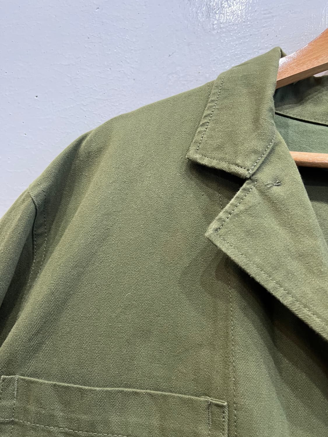 Back Number 헤링본 Washi Denim 밀리터리 코트  상품이미지6