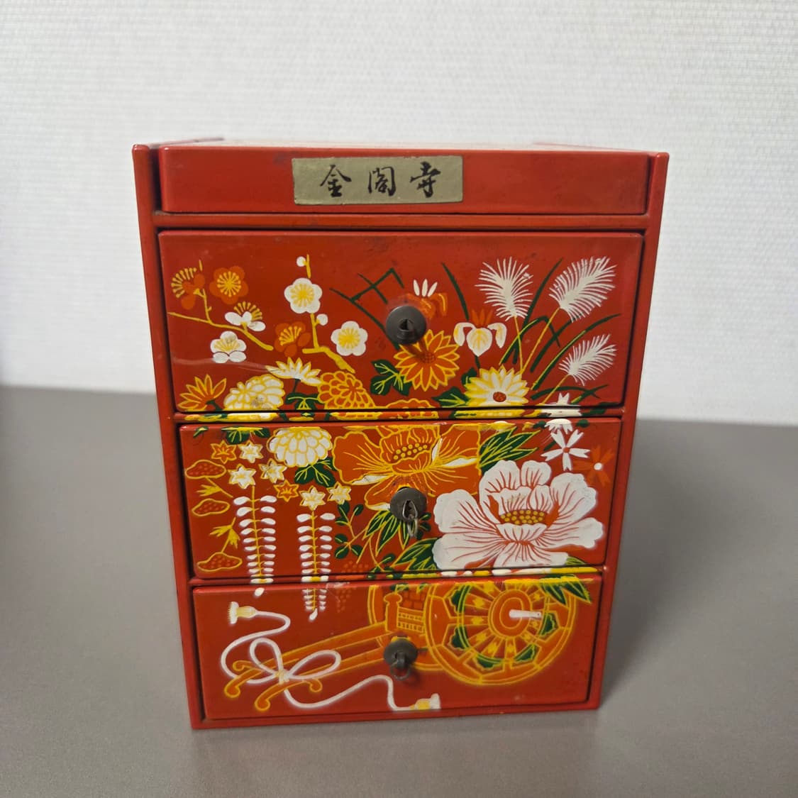 일본 전통 금각사 엔티크 서랍 보석함 상품이미지3