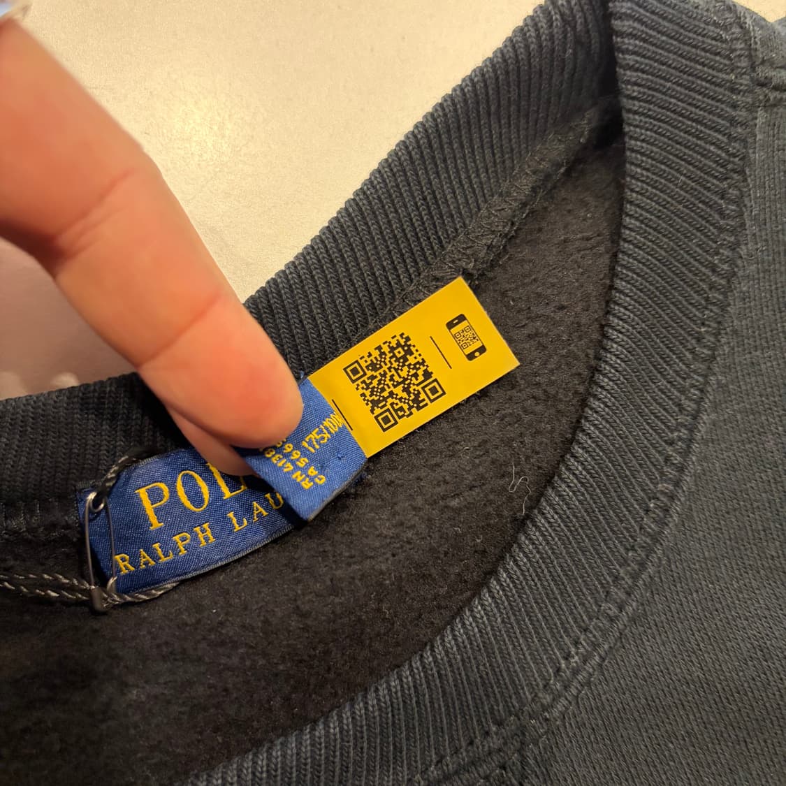 [XL] 폴로 랄프로렌 신형 큐알 플리스 풀오버 블랙 맨투맨 D486 상품이미지6