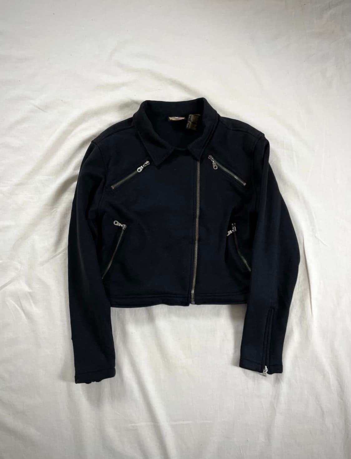 Harley Davidson 할리데이비슨 크롭 코튼 바이커 자켓 M 상품이미지2