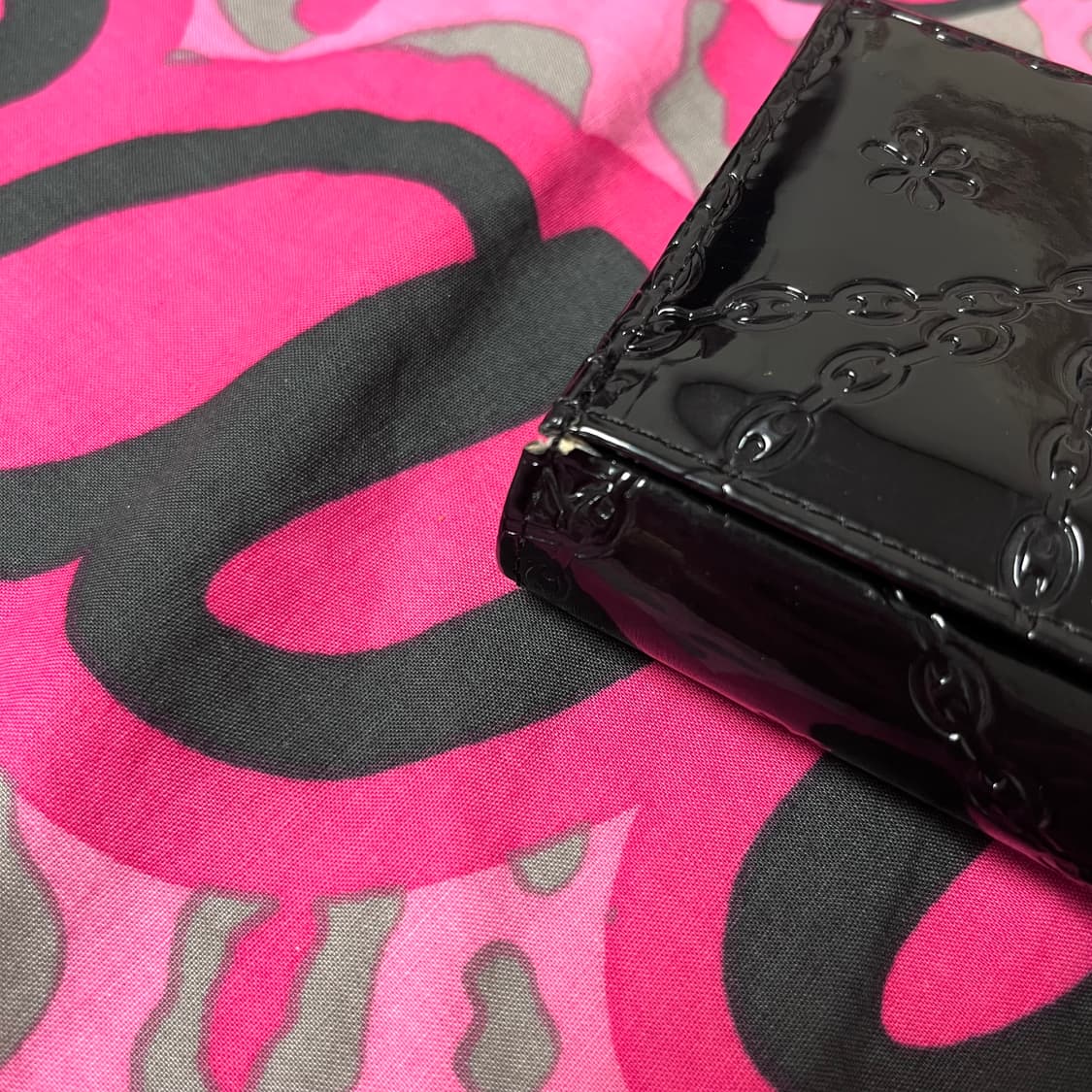 MA*RS마즈 금장 블랙핑크 레오파드 리본 장지갑 히메오네갸루 y2k핀터 상품이미지9