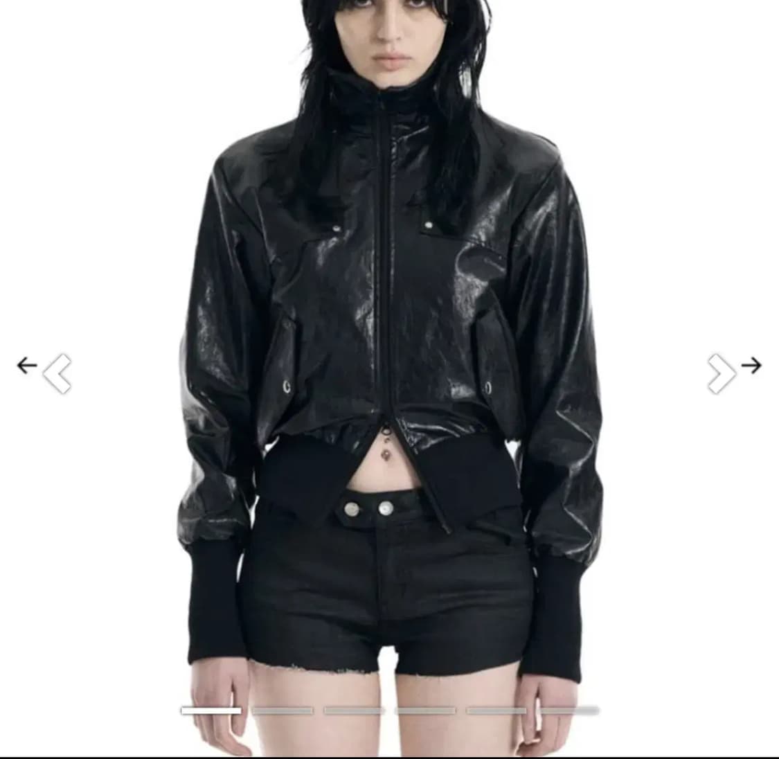 보헤미안서울 RIVET POINT BANDING JUMPER 가죽자켓 상품이미지1