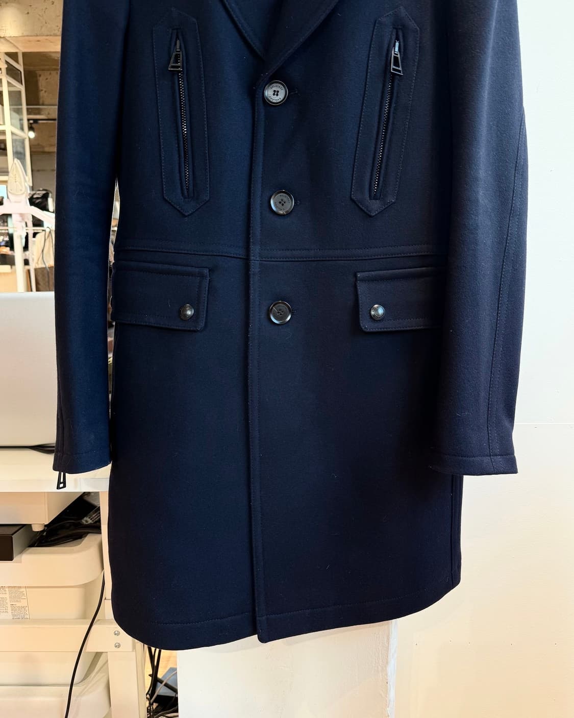 벨스타프 네이비 잉글랜드 캐시미어혼방 울 코트  상품이미지6