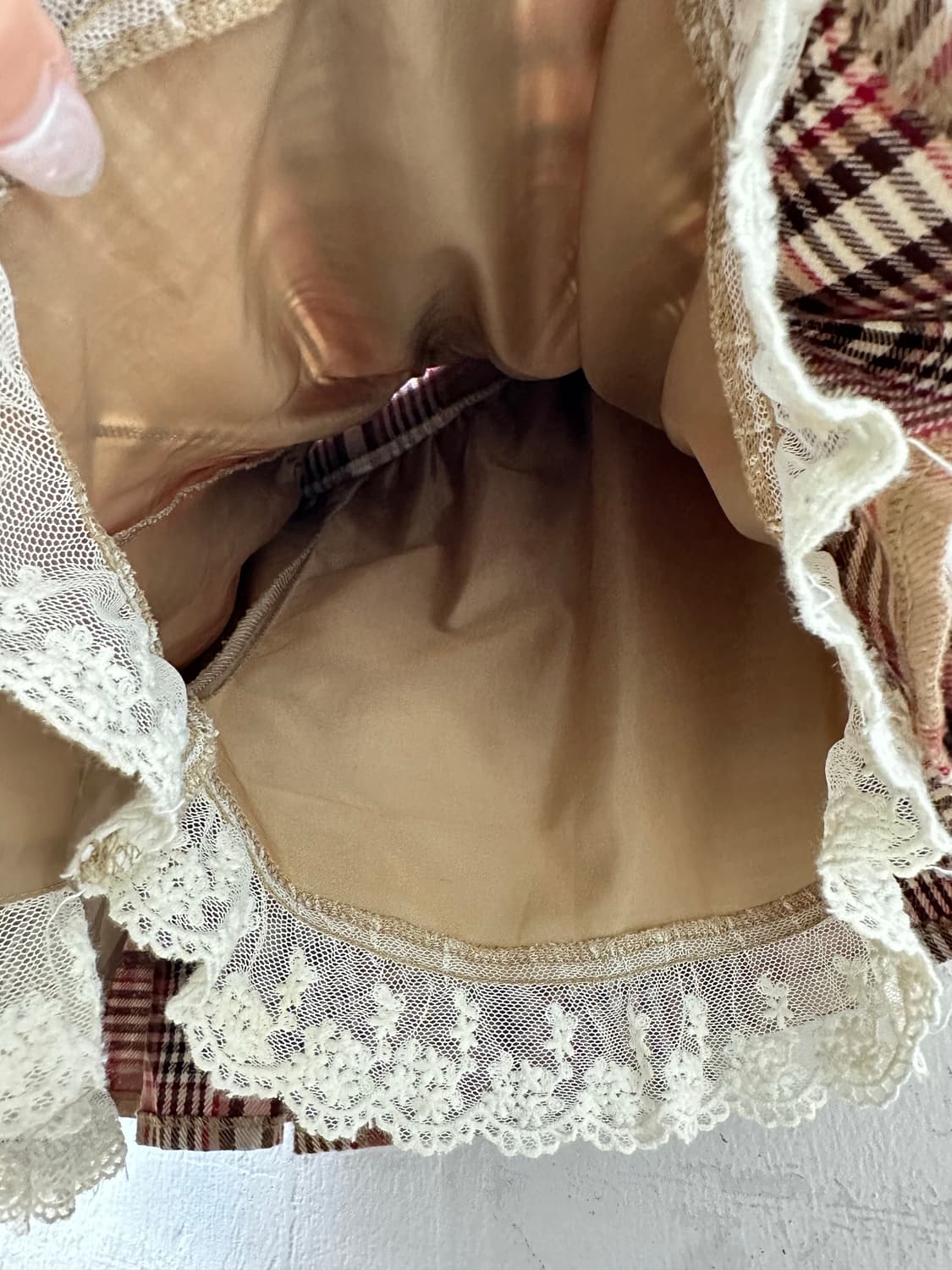 일본빈티지 Liz Lisa 리즈리사 체크 플리츠 큐롯팬츠 레이스 스커트 상품이미지7