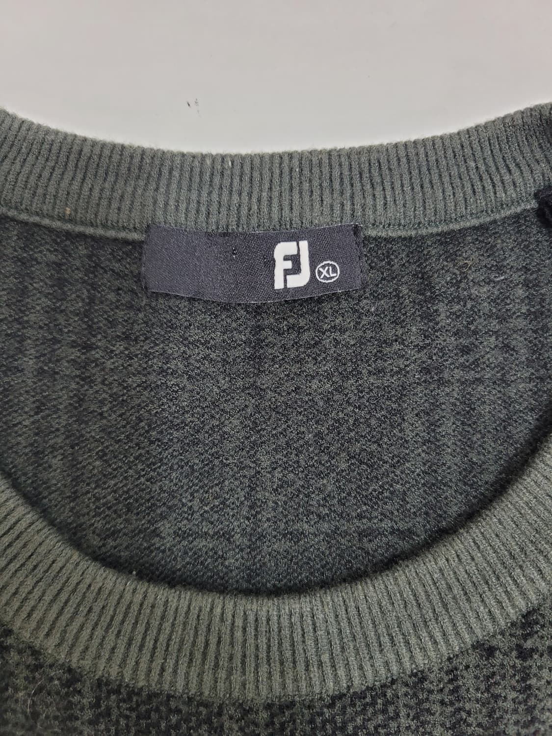 FOOTJOY 20FW 풋조이 라운드넥 체크 니트 / 남 XL (105) 상품이미지8