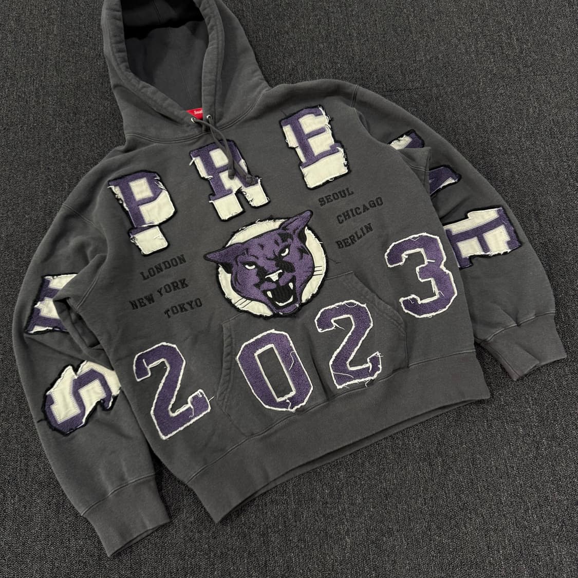 슈프림 워시드 팬서 후드티셔츠 상품이미지3