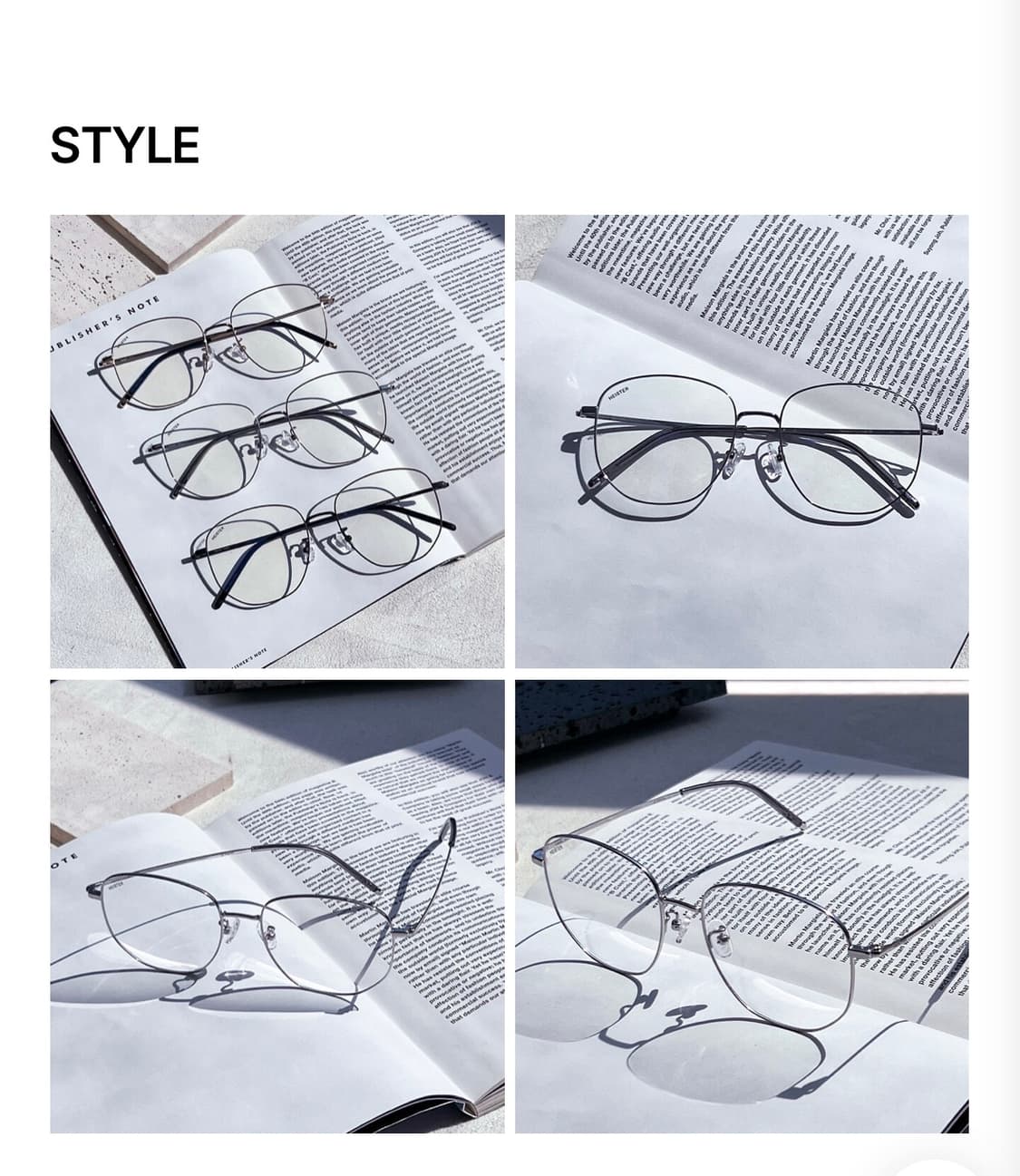 HEISTER) 바닐리 SVC 티타늄 빅사이즈 실버 무도수 안경(박보검착 상품이미지5