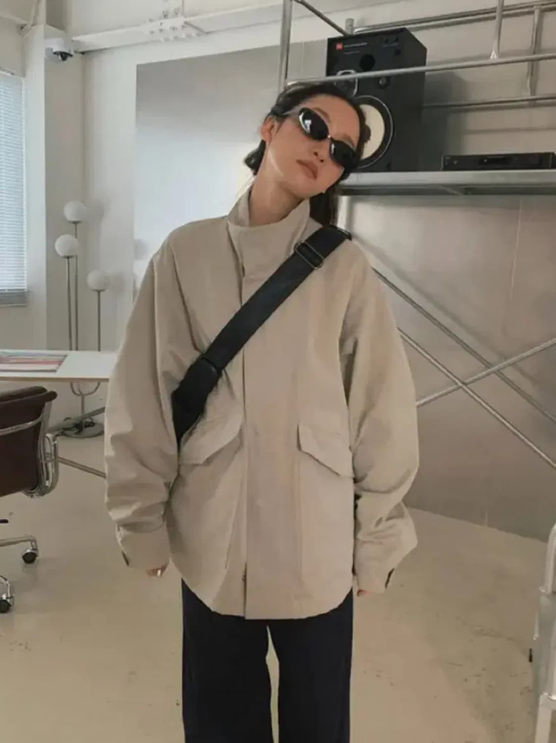 블렘토 포켓 하프 필드자켓 야상 라이트그레이 상품이미지2