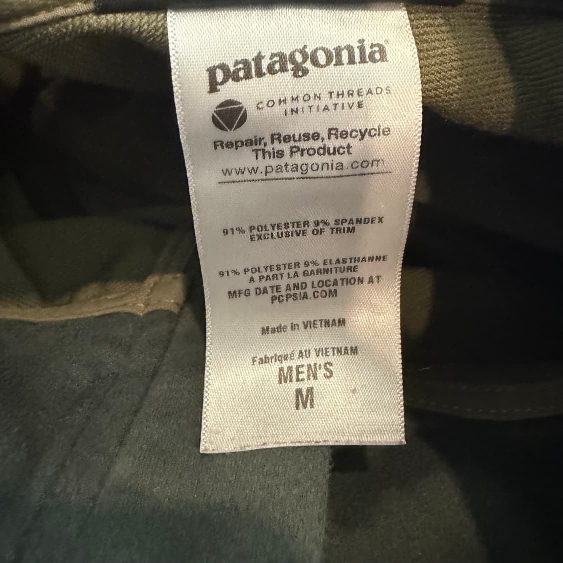 파타고니아 스판 폴리 카키 집업 상품이미지4