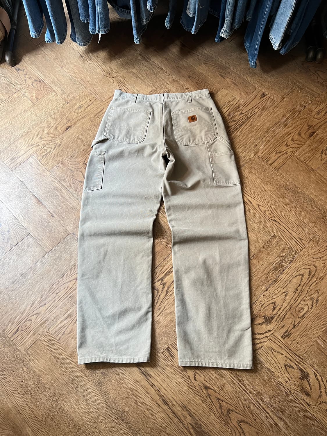 [32]칼하트 USA 빈티지 데미지드 데저트 탄 싱글니 카펜터 워크 팬츠 상품이미지2