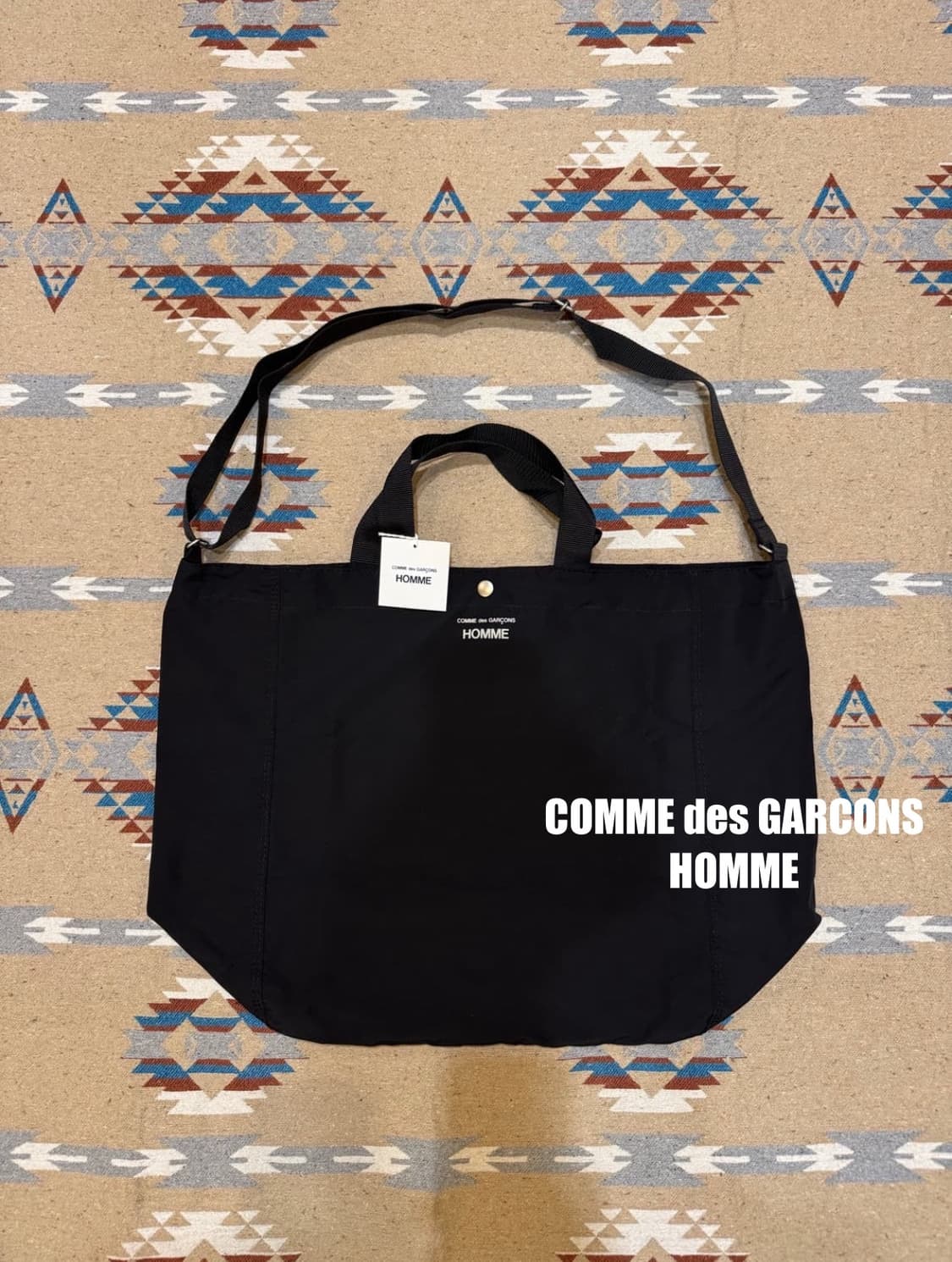 [OS] 꼼데가르송 옴므 나일론 투웨이백 블랙 25SS 상품이미지1