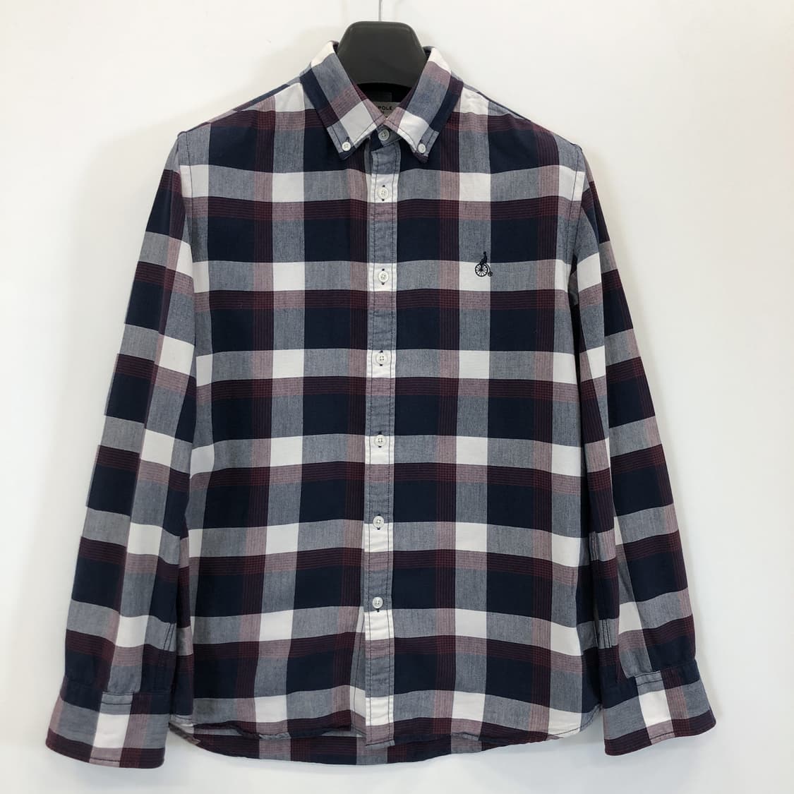 빈폴 자수로고 브러쉬 체크셔츠 100 사이즈 상품이미지1