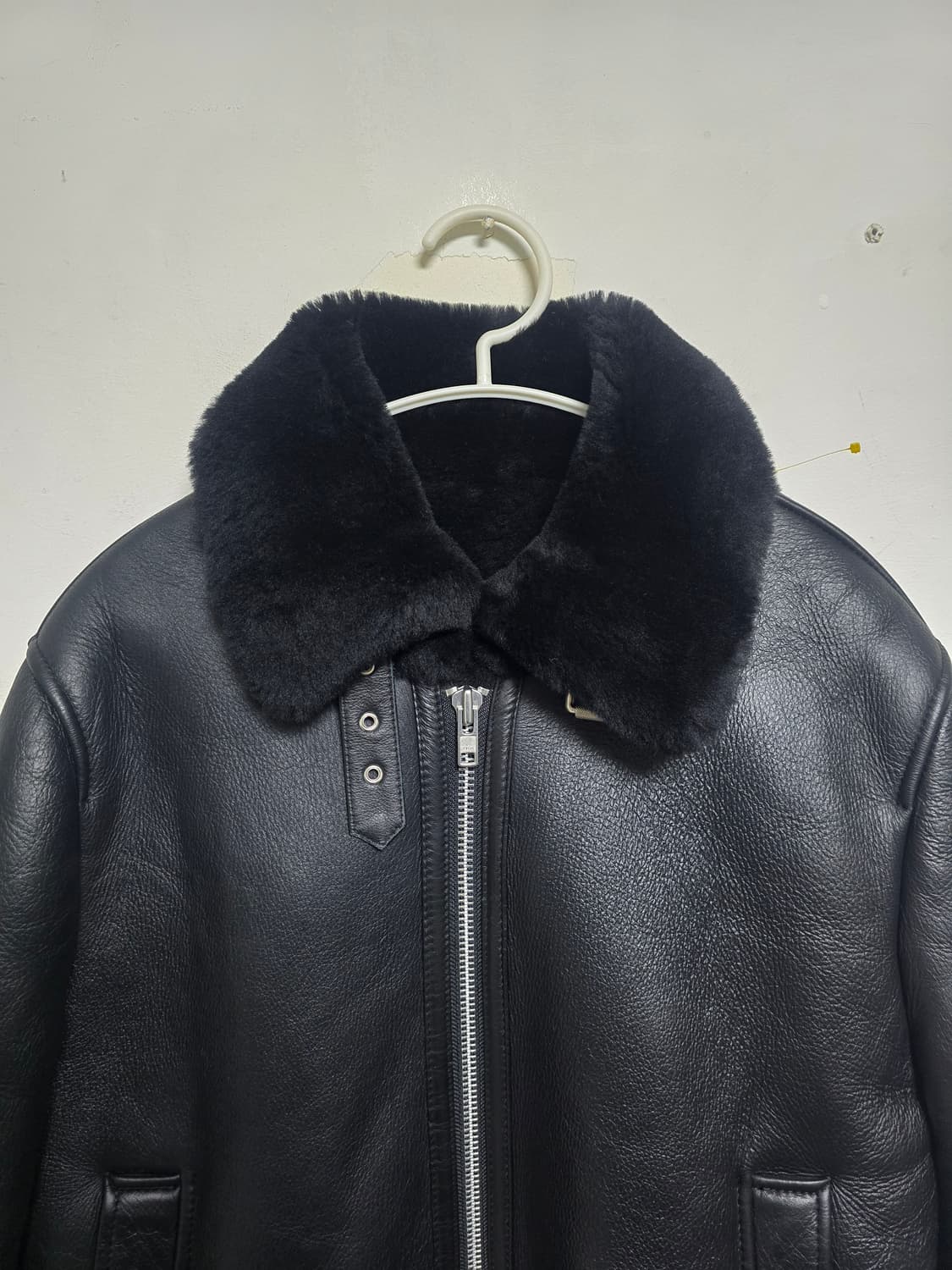 Sperone 블랙 리얼 양가죽 무스탕 자켓 66 (새상품)
 상품이미지3