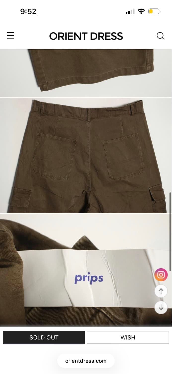 [XL] PRIPS 빈티지 카고 팬츠 상품이미지3