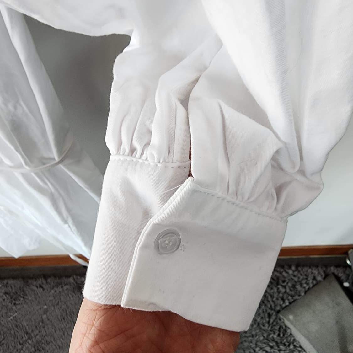 31. 패션 랩 스타일 화이트 셔츠 원피스 상품이미지4