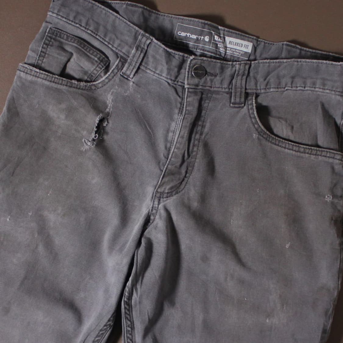 Carhartt 칼하트 스트레치 그레이 워크 데님 팬츠 상품이미지4