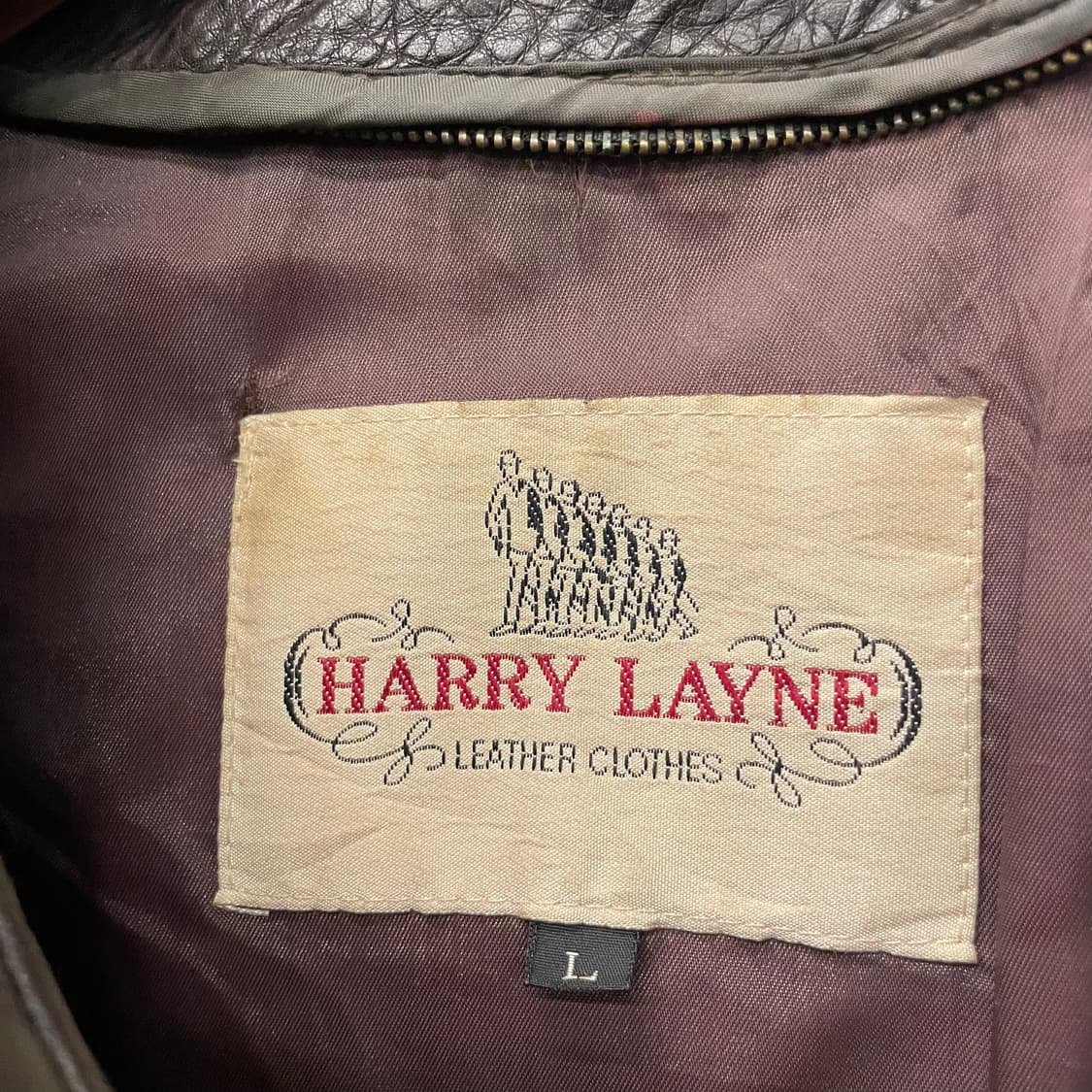 90s Harry Layne 레더 클로스 A2 리얼 레더 가죽 자켓 상품이미지8