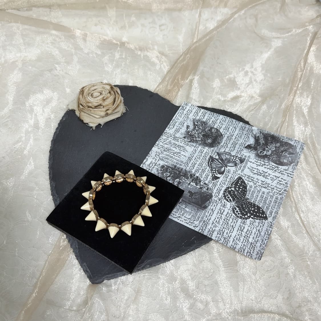 빈티지 에나멜 리벳 밴딩 팔찌 상품이미지1