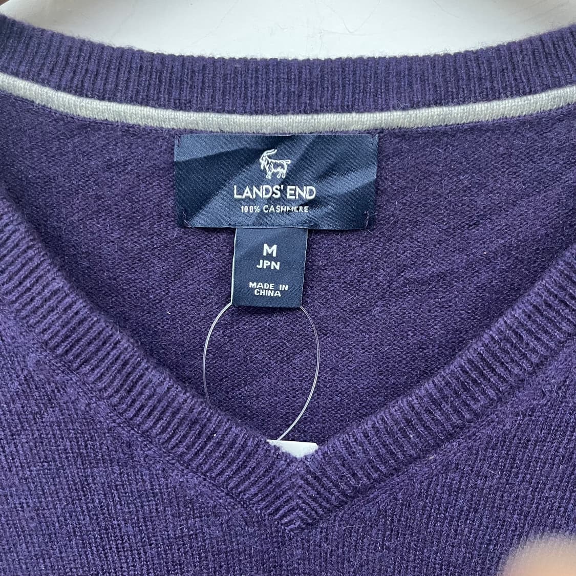 LANDS' END 캐시미어 V넥 니트 여/M 상품이미지3